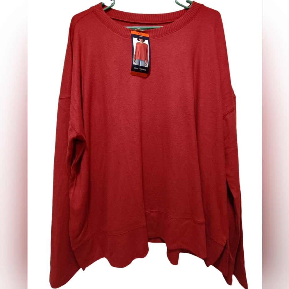 Lucky Brand Women's Vibrant Red Pullover
